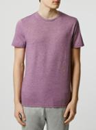 Topman Mens Pink Neppy Slim Fit T-shirt