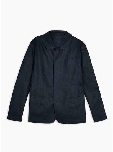 Selected Homme Mens Selected Homme Navy Slim Linen Blazer