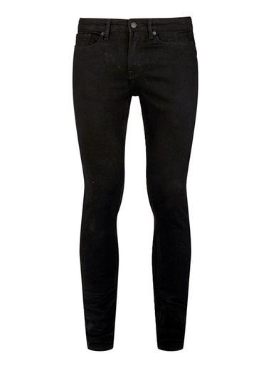 Topman Mens Black Spray On Skinny Jeans