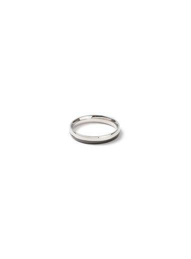 Topman Mens Black Thin Steel Ring*