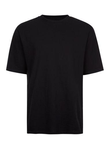 Topman Mens Black Oversized T-shirt