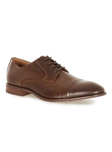 Topman Mens Brown Tan Pu Toecap Shoes