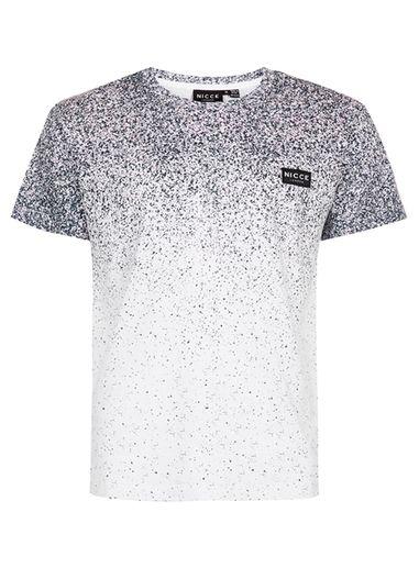 Topman Mens White Nicce Speckle Print T-shirt