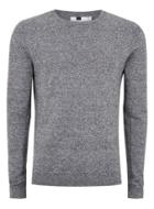 Topman Mens Grey Gray Black And White Twist Side Ribbed Sweater