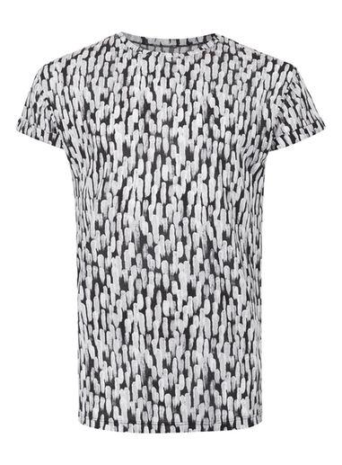 Topman Mens White Paint Dash Muscle Fit T-shirt