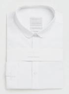 Topman Mens Premium Folded White Penny Collar Long Sleeve Smart Shirt