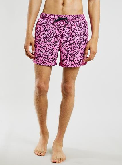 Topman Mens Pink Neon Swim Shorts