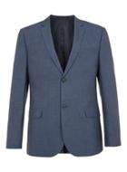 Topman Mens Blended Blue Slim Fit Suit Jacket
