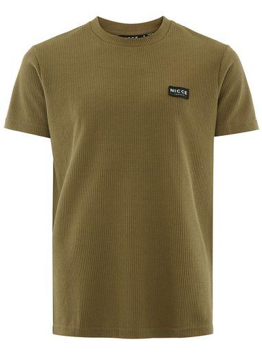 Topman Mens Nicce Khaki Waffle T-shirt