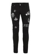 Topman Mens Criminal Damage Black 'pyramid' Jeans
