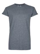 Topman Mens Blue Muscle Fit Roller Sleeve T-shirt