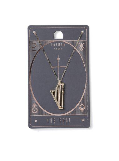 Topman Mens Gold The Fool Tarot Necklace*