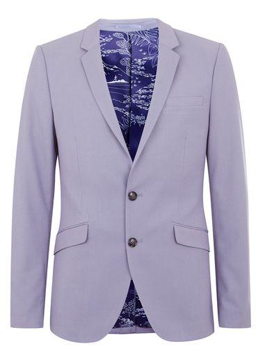 Topman Mens Purple Lilac Ultra Skinny Fit Suit Jacket