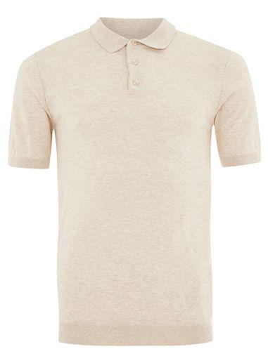 Topman Mens Brown Stone Muscle Fit Polo Shirt