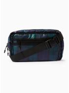 Topman Mens Multi Black Watch Nylon Cross Body Bag