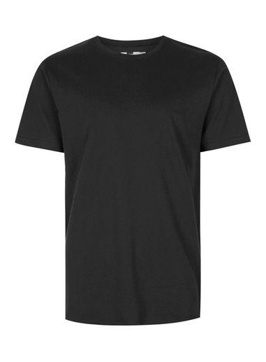 Topman Mens Washed Black Raw Edge T-shirt