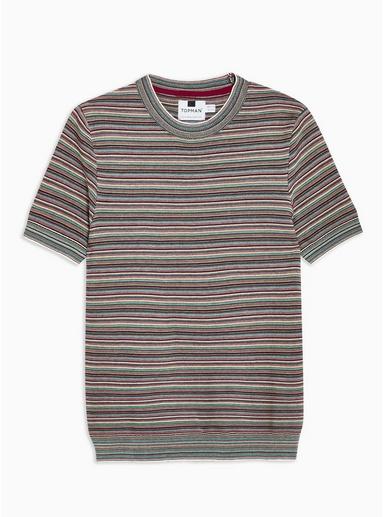 Topman Mens Multicoloured Stripe Jumper