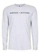 Topman Mens White Gray Altitude Print Long Sleeve T-shirt