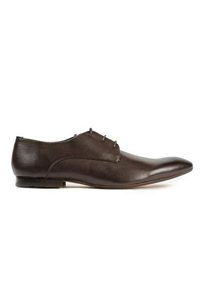Topman Mens Ben Sherman Brown Leather Derby Shoes