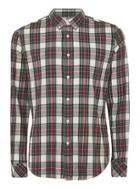 Topman Mens Multi Ecru Tartan Long Sleeve Shirt