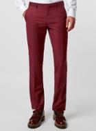 Topman Mens Red Burgundy Skinny Fit Suit Pants