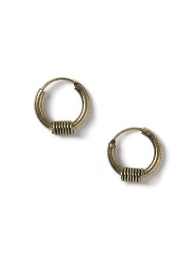 Topman Mens Burnished Gold Look Coil Hoop Earrings*