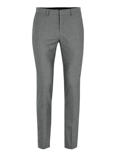 Topman Mens Grey Light Gray Textured Ultra Skinny Fit Suit Pants