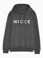 Nicce Mens Nicce Grey Original Logo Hoodie
