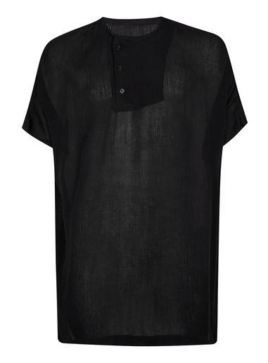 Topman Mens Aaa Black Grandad Shirt
