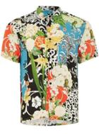 Topman Mens Multi Wild Floral Print Short Sleeve Shirt