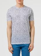 Topman Mens Navy And White Triangle Print T-shirt