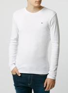 Topman Mens Tommy Hilfiger White Rib Long Sleeve T-shirt