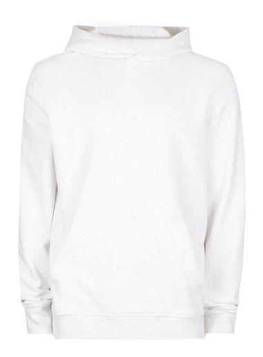 Topman Mens Grey Frost Gray Classic Fit Hoodie