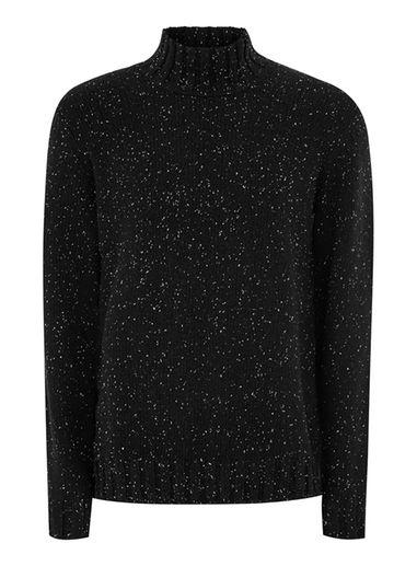 Topman Mens Selected Homme Black Knitted Sweater