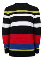 Topman Mens Multi Colour Block Ripple Textured Sweater