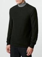 Topman Mens Black Cut And Sew Sweatshirt