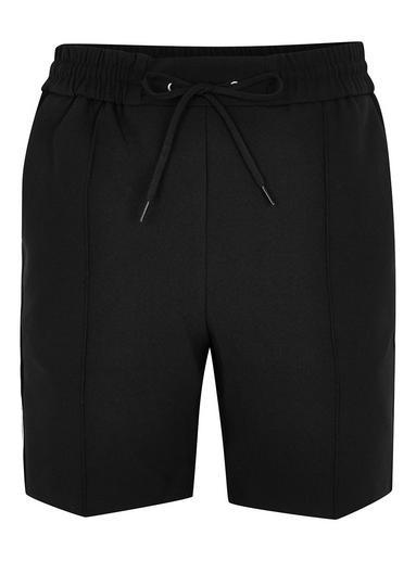 Topman Mens Black Side Taping Jogger Shorts