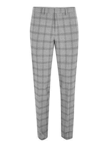 Topman Mens Black And White Check Neppy Muscle Fit Suit Pants