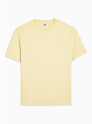Topman Mens Pastel Yellow Oversized T-shirt