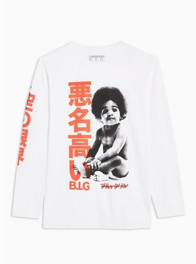 Topman Mens White 'biggie Smalls' T-shirt