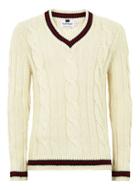 Topman Mens Cream Chunky Cricket Sweater