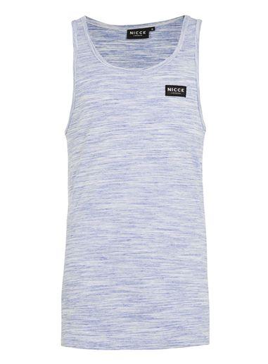 Topman Mens Nicce Light Blue Space Dye Tank Top
