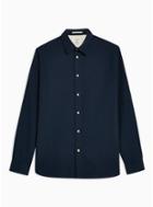 Selected Homme Mens Selected Homme Navy Organic Cotton Textured Shirt