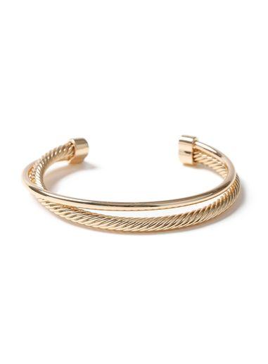 Topman Mens Gold Layered Cuff*