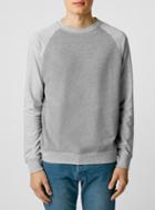 Topman Mens Mid Grey Grey Marl Raglan Sweater
