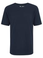 Topman Mens Navy Slim Waffle T-shirt