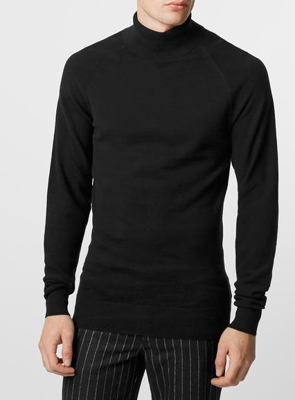 Topman Mens Rogues Of London Black Turtle Neck Sweater