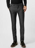 Topman Mens Grey Charcoal Crepe Ultra Skinny Fit Suit Pants