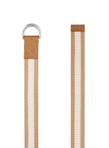 Topman Mens Brown Tan And Stone Belt With Leather Look Finishing