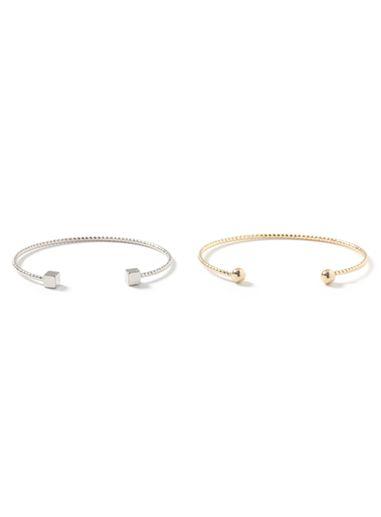 Topman Mens Gold Cuff Bracelet Pack*